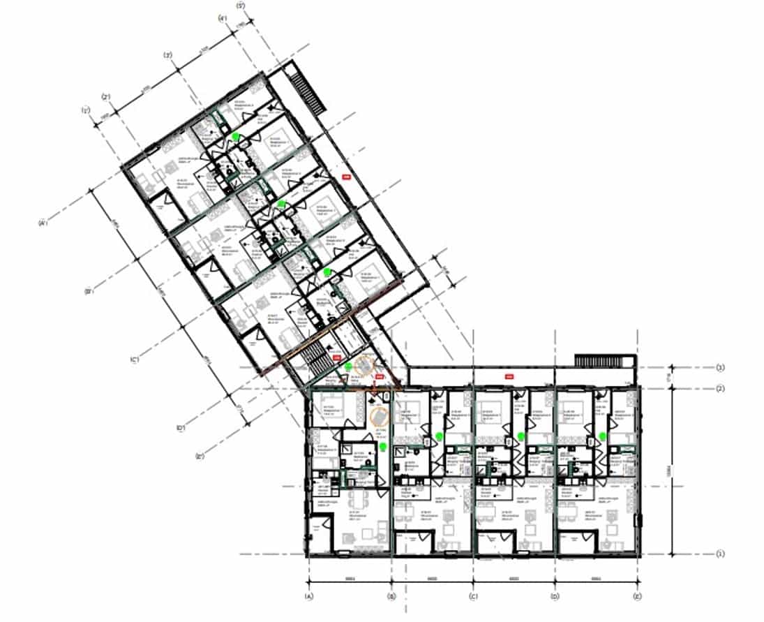 blauwdruk meerdere woningen