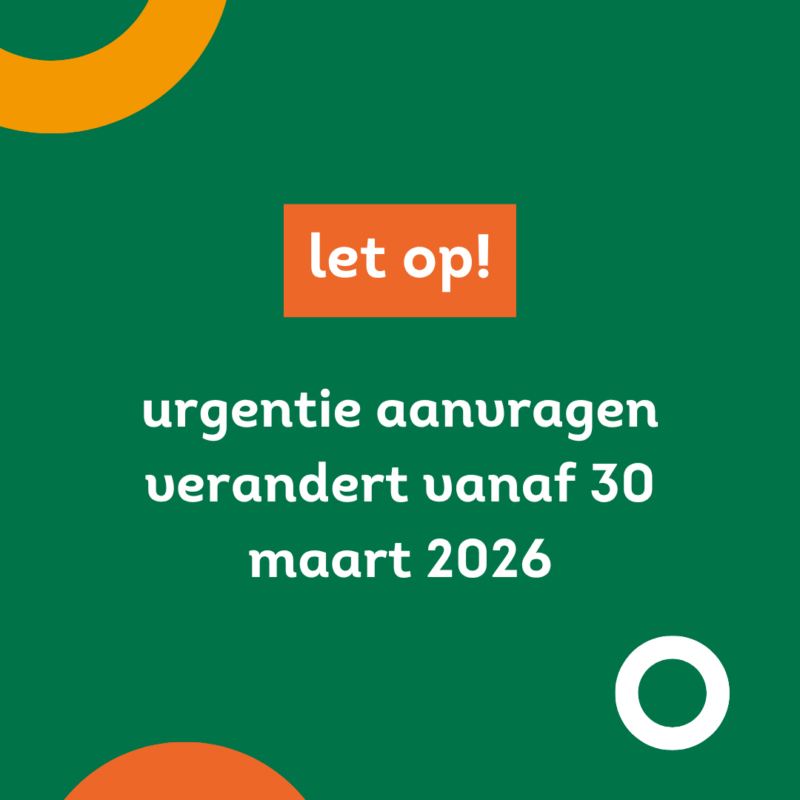 Let op! urgentie aanvragen verandert vanaf 30 maart 2026